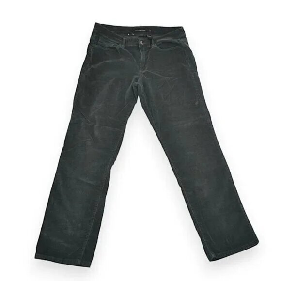 Calvin Klein Jeans Dark Green Straight Leg Stretch Cords Corduroy Pants M L 12 - Picture 1 of 3